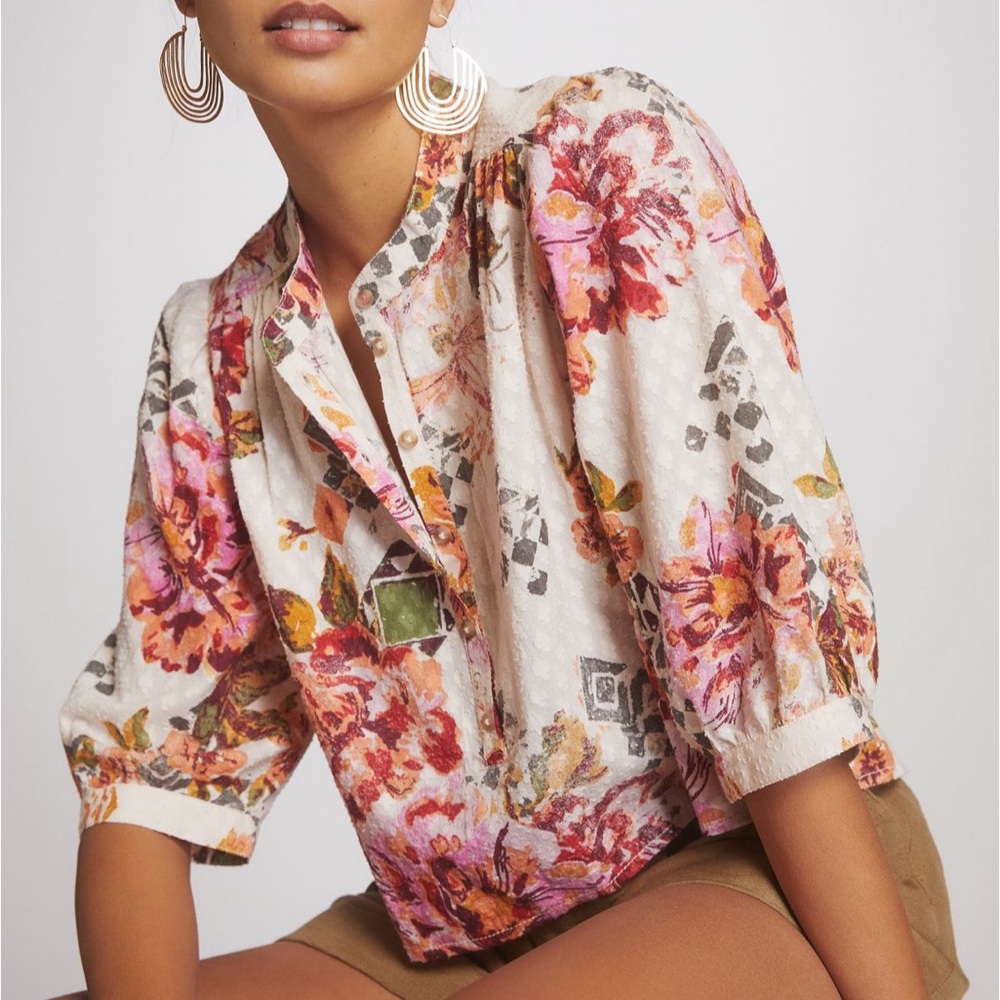 Pilcro Cropped Surf Blouse
